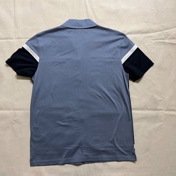 NWOT Reiss | Noble Colorblock Cuban SS Shirt - Navy & Light Blue / Sz M - Picture 5 of 10